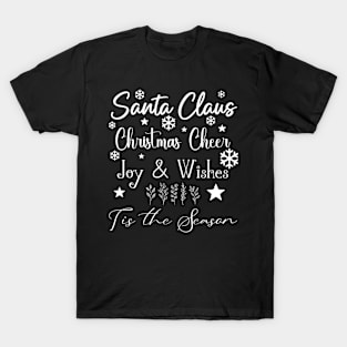 Santa Claus in Light Font T-Shirt